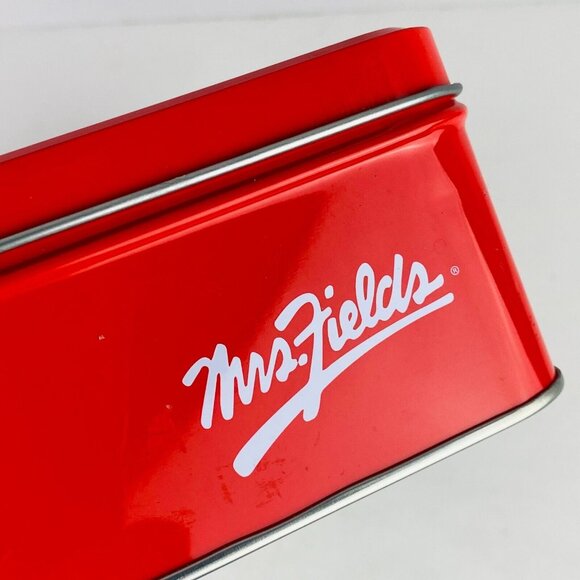 Mrs Fields Cookie Square Tin With Lid Container Advertising Collectible Item - Picture 8 of 8